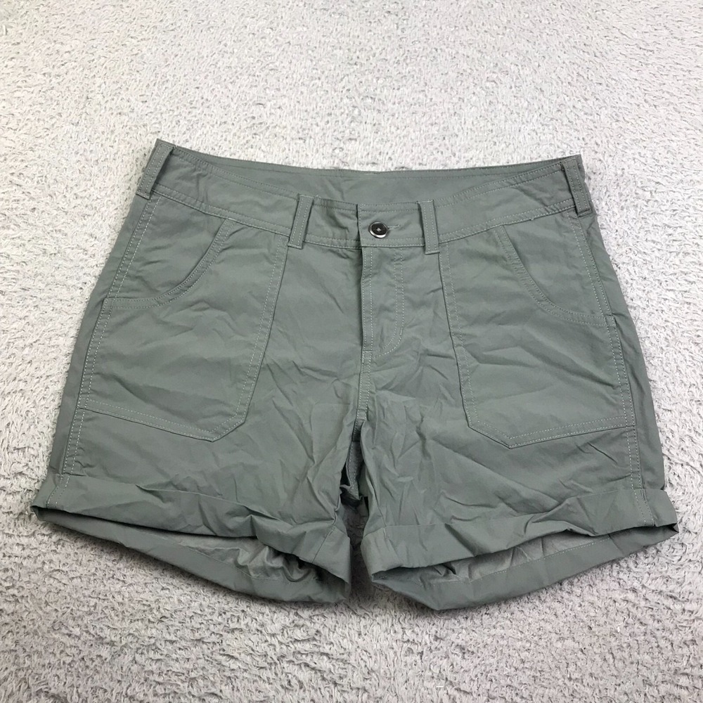 The North Face Shorts Womens 8 Gray Nylon Stretch 4.5" Cuffed Hiking Outdoor - Picture 1 of 11